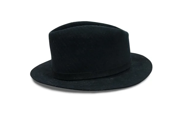 Чорний fedora капелюх — стокове фото