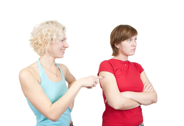 Young women in quarrel — Stock Photo, Image