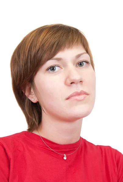 Portret van korte haren-snijden meisje — Stockfoto