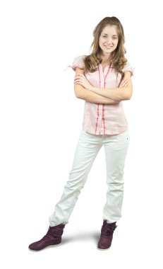 Standing casual teen standing clipart