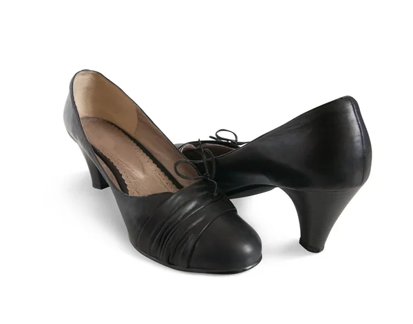 Zwarte vrouwelijke schoenen — Stockfoto