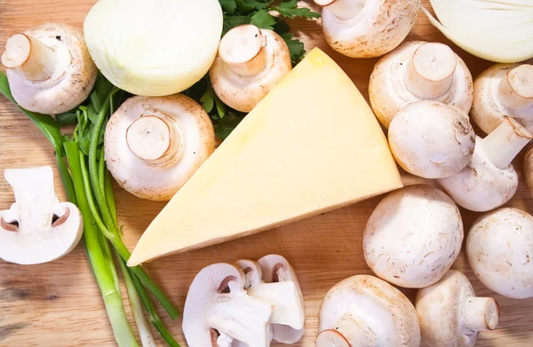 stock image Champignon mushroom with cheese