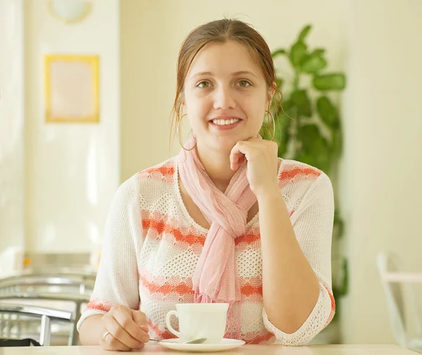 Woman with a cup of tea — Stock Photo, Image