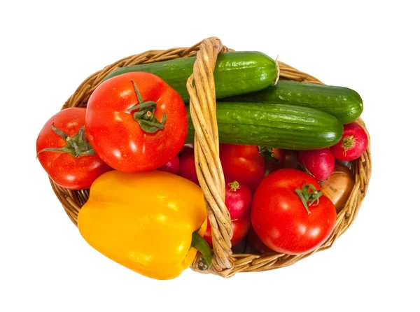 Gemüse im Korb — Stockfoto