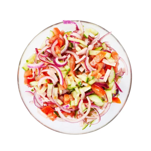 Salada de verduras e presunto — Fotografia de Stock
