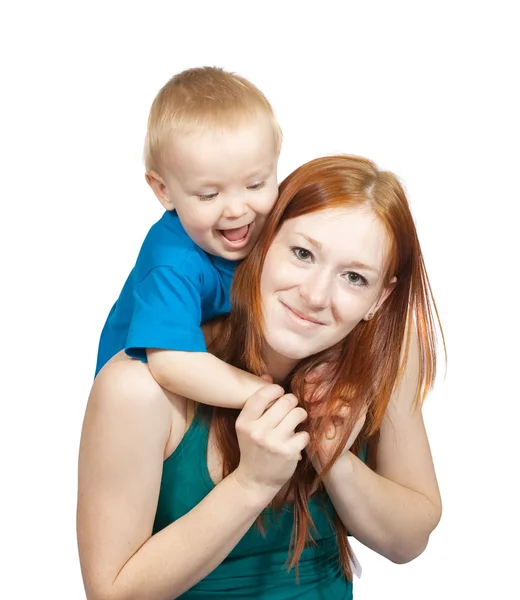 Glückliche Mutter mit Sohn — Stockfoto