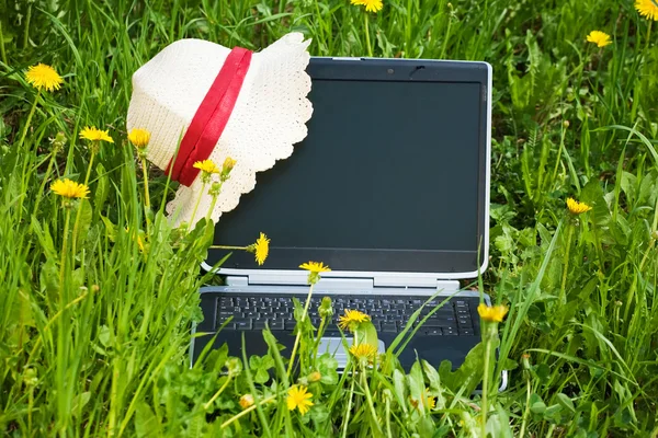 Notebook on the Grass — Stock Photo, Image