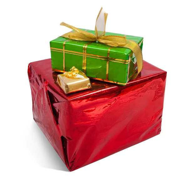 Poche scatole regalo colorate — Foto Stock