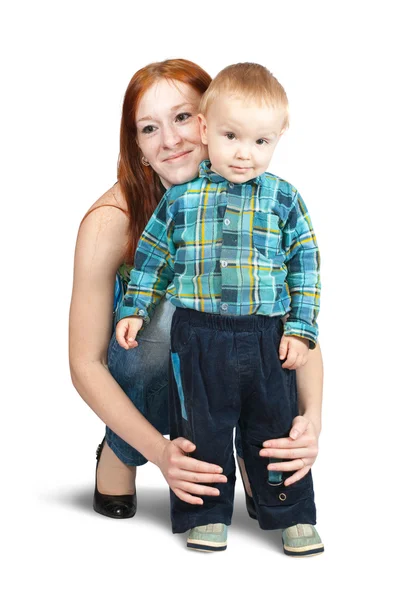 Moeder met haar zoon — Stockfoto