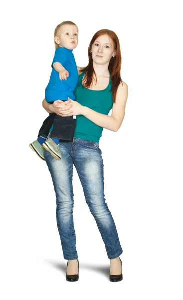 Mor med sin son — Stockfoto