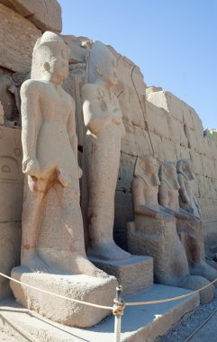 Statues in Karnak temple clipart