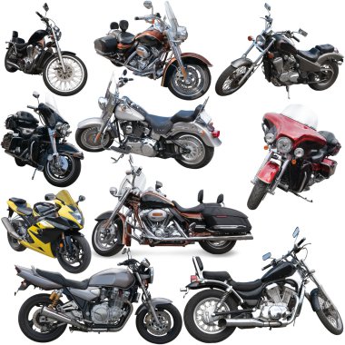 Set of motorcycle clipart