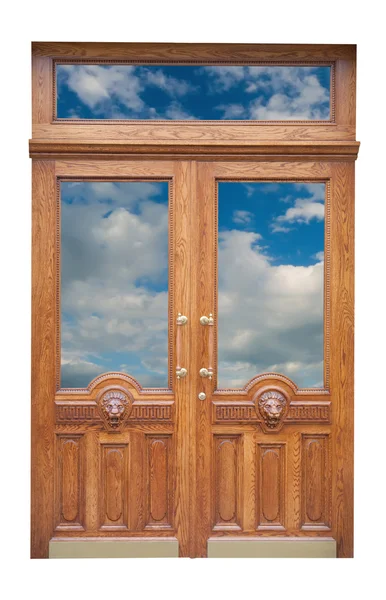 Decoração velha porta de madeira — Fotografia de Stock