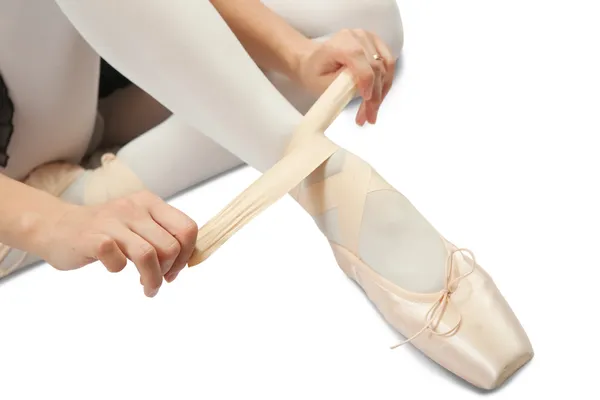 Ballerina zetten pointes kunnen teweegbrengen — Stockfoto