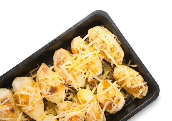Garnish potato with cheese — Stock Photo, Image