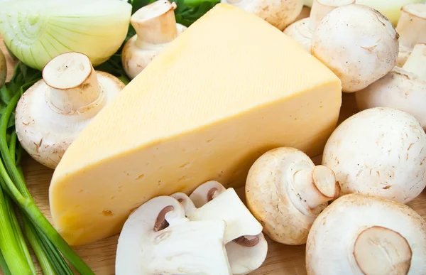 stock image Champignon mushroom with cheese