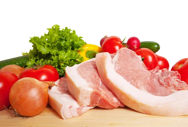 Stock image Raw meat and vegetables