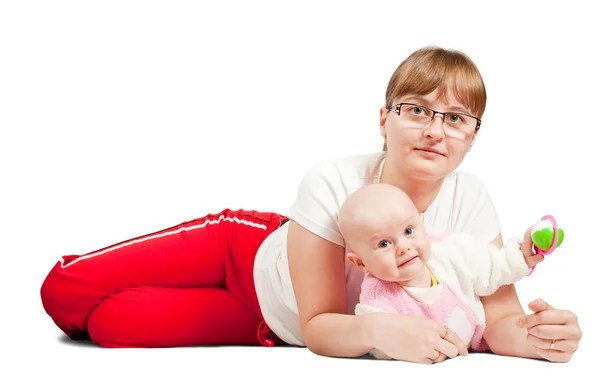 그녀의 작은 아기와 엄마 — 스톡 사진
