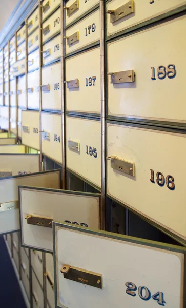 Vintage safe deposit boxes — Stock Photo, Image