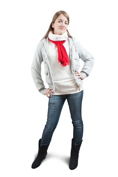Dívka v zimním oblečení Stock Fotografie