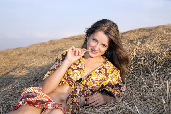 Sonriente chica de campo — Foto de Stock