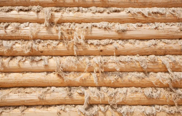 stock image Wall from wooden logs