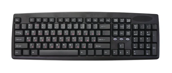 Keyboard hitam terisolasi — Stok Foto