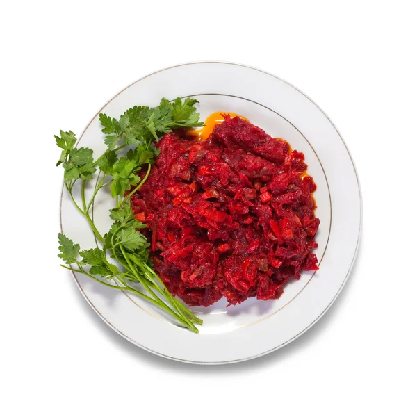 Salat aus geschmorten Rüben — Stockfoto