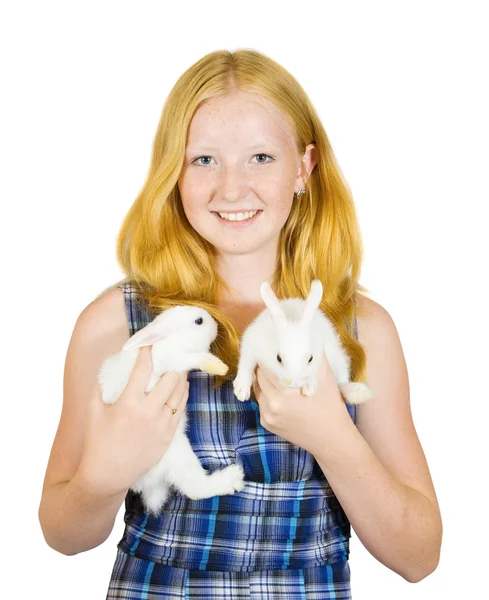 Dziewczyna z królika — Zdjęcie stockowe