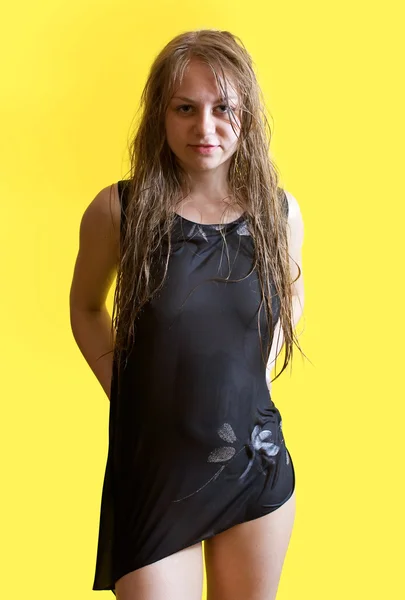 Sexy dziewczyna w mokrych — Zdjęcie stockowe