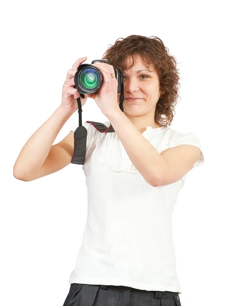 Young female photographer — Stock Photo, Image
