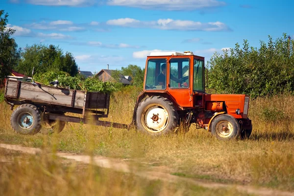 stock image Tractor on meadow