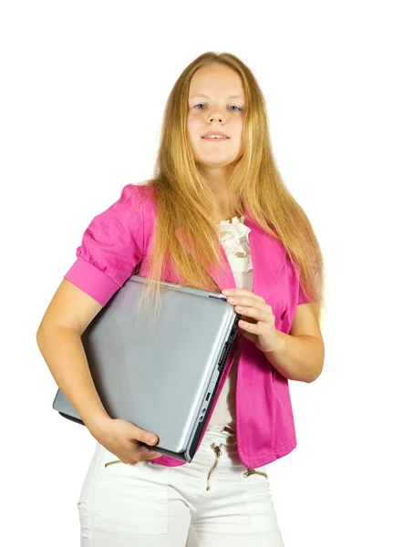 Chica con cuaderno — Foto de Stock