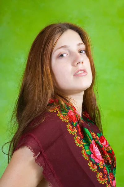 Retrato de menina de cabelos longos — Fotografia de Stock