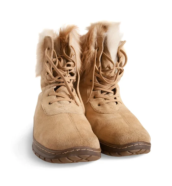 Shammy fur boots — Stock Photo, Image