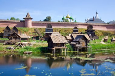 Monastery fortress at Suzdal clipart