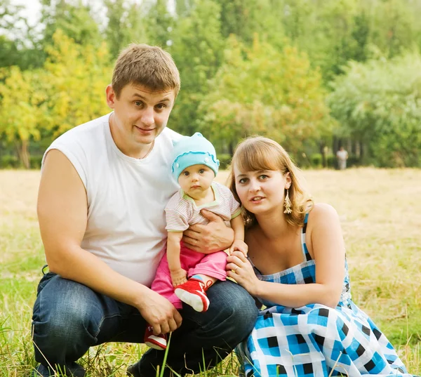 아기와 부모 — 스톡 사진
