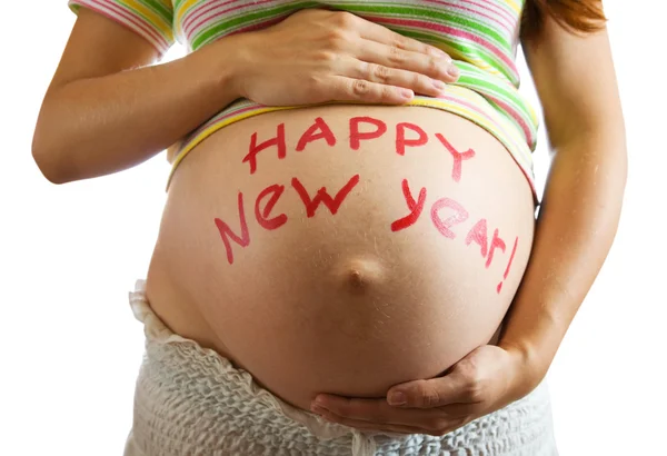 Břicho s šťastný nový rok! — Stock fotografie