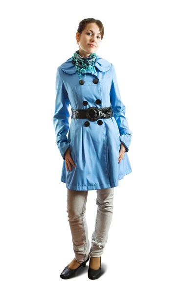Pretty girl in coat — Stock Photo, Image