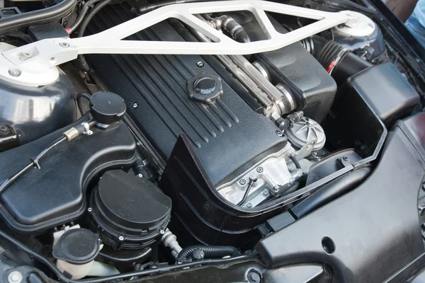 Motor van moderne voertuig — Stockfoto