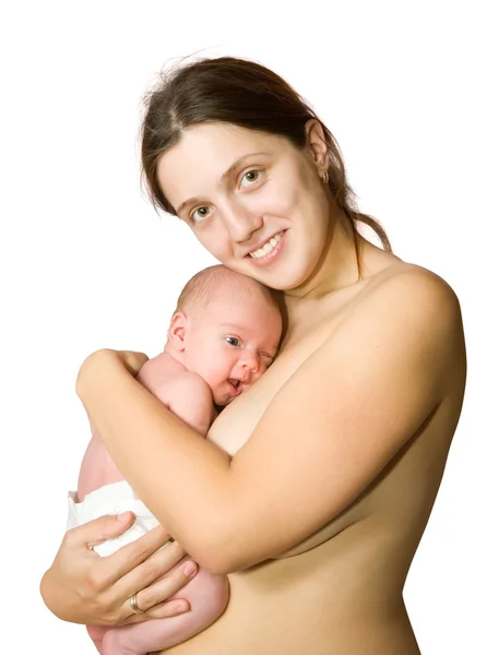 Mulher com bebê recém-nascido — Fotografia de Stock