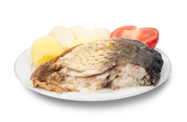 Ikan mas dengan kentang — Stok Foto