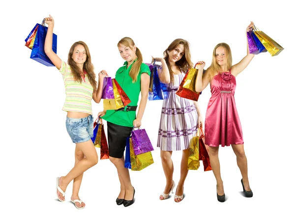 Девушки держат сумки — стоковое фото