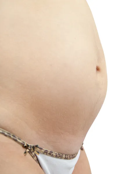 Ventre de 4 mois femme enceinte — Photo