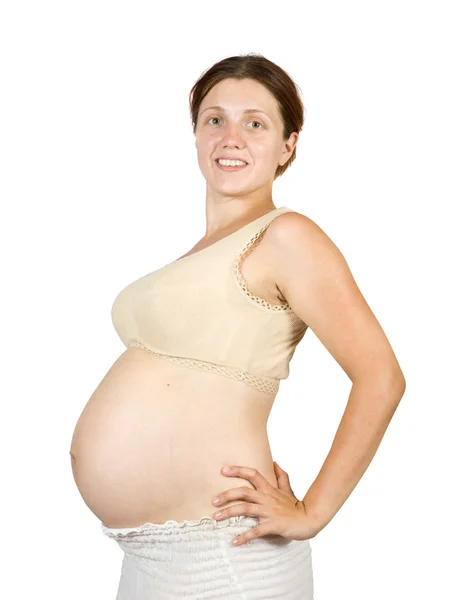 Беременная женщина 8 месяцев — стоковое фото