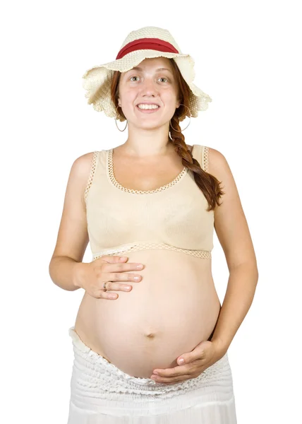 Embarazada sosteniendo su barriga —  Fotos de Stock