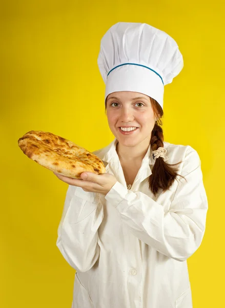 Panadero con pan fresco —  Fotos de Stock