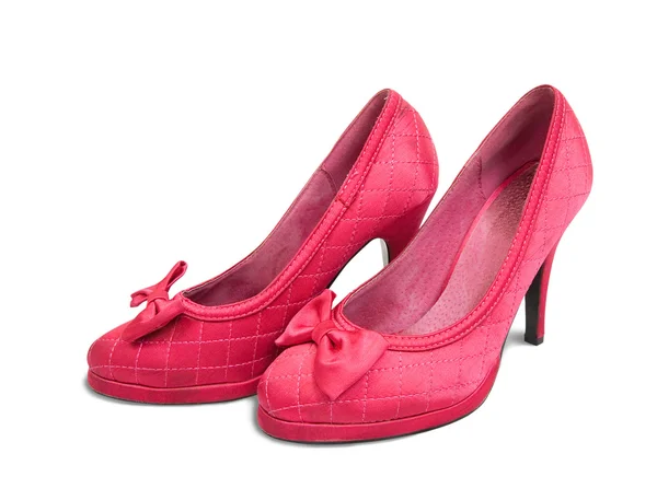 Isolated red female shoes — Stock Photo, Image