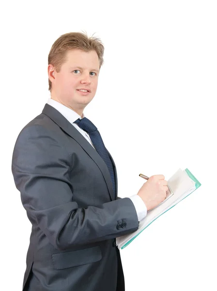 Businessman with documents — Stock Photo, Image