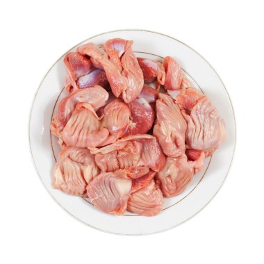 Raw fresh chicken gizzard clipart